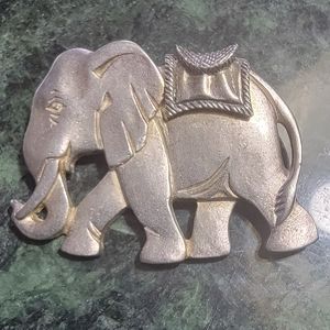 Vintage Metal Elephant Brooch